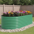 Galvanized Raised Garden Bed – 8x4x2 ft Metal Planter Box for Vegetables &amp Flowers Rust-Resistant Outdoor Gardening Easy Assembly Garden Box (Green)