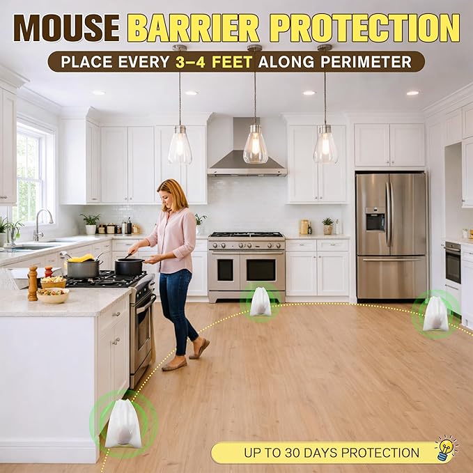 20 Pack Mouse Repellent Balls Rodent Repellent for Indoor Use Peppermint Balls for Rodents Natural Rat and Mice Deterrent Safe for Kids &amp Pets for Rodent Control Car Engines Home Garage