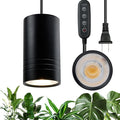 Hanging Grow Light for Indoor Plants Full Spectrum Growing Plant Lamp with TimerDecorative Pendant Plant Light Garden Flowers Greenhouse (Black)