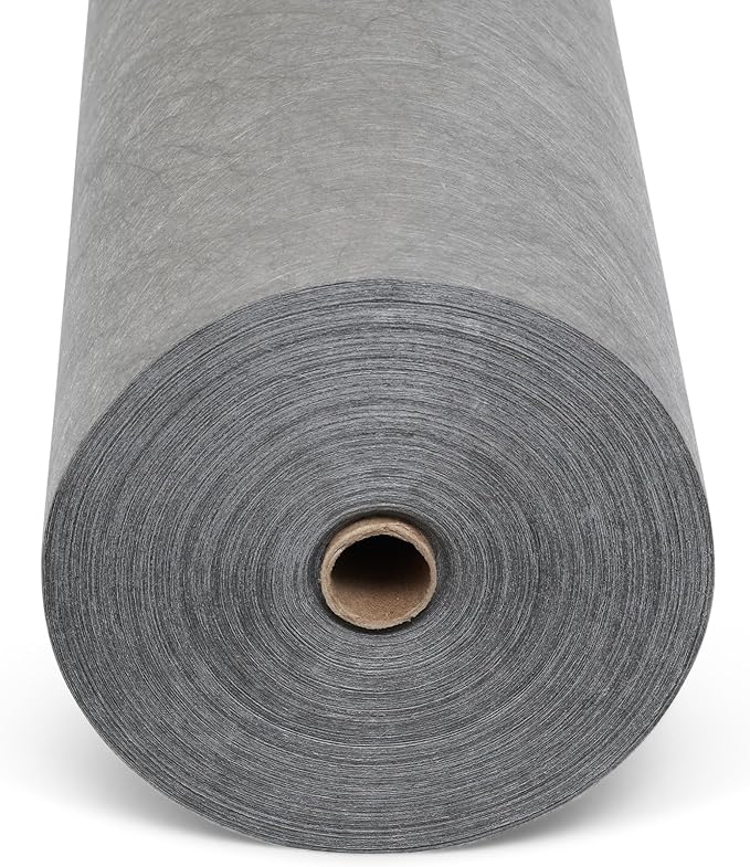 Greenscapes Hanes Geo Nonwoven Landscape Fabric 6' x 300' – Heavy Duty Weed Barrier for Commercial Landscaping Walkways &amp Erosion Control (Gray)