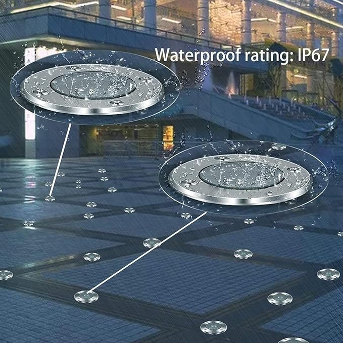 6 Pack 1W Ground Spotlights - Outdoor LED Flood Light IP67 Waterproof Outdoor Buried Lights Recessed LED Spot Lights for Paving Patio Step Garden Lawn Landscape Lighting(White220v(1W))