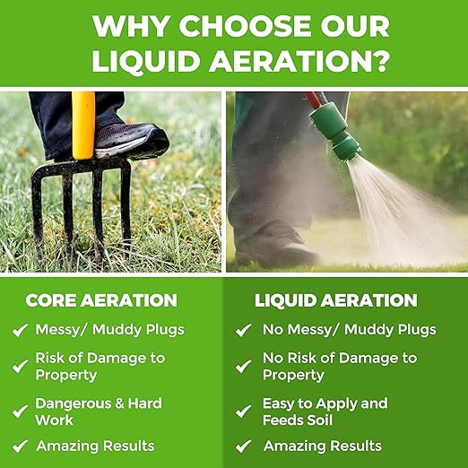 Covington Liquid Lawn Aerator (1 Gallon) – Soil Conditioner &amp Softener for Lawns &amp Gardens – Loosens Clay &amp Compacted Soil for Better Water &amp Nutrient Absorption – Liquid Aeration Conc