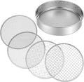 4 PCS Sifter for Rocks 10 Inch Soil Sifter for Gardening with 3 6 9 12 mm Stainless Steel Sifting Screen Round Rock Crusher for Sifting Sand Soil Stones Compost and Cat Litter