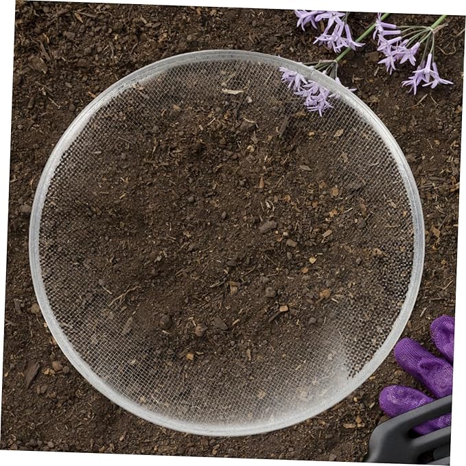 Garden Sifting Pan Iron Soil Sieve for Home Outdoor Use Efficiently Filters Sand Rocks and Compost for Gardening Tasks and Soil Preparation