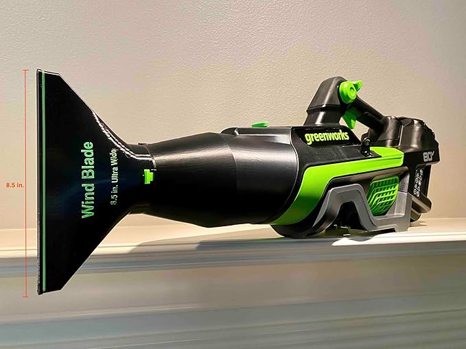 ArloCatcher Car Drying Nozzle for Greenworks Leaf Blower - Durable ABS Body with Soft TPU Tip - Compatible with Greenworks 80V 800 (BLB479)/750 CFM 60V 780/660 CFM Leaf Blowers