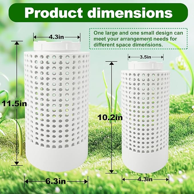 2 PCS Inground Worm Composter Inground Worm Farm Compost Bin Kit for Raised Garden Beds at Home Farm Compost Bin for Garden Reducing Food Waste Composting Systems Sustainable Worm Composter.