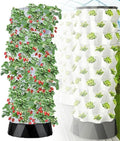 Intelligent Vegetable Growing Machine Abs Material + Timer Hydroponic Growing System for Fruits and Vegetables Aeroponic Tower for Seeding Beds48pots//1pc