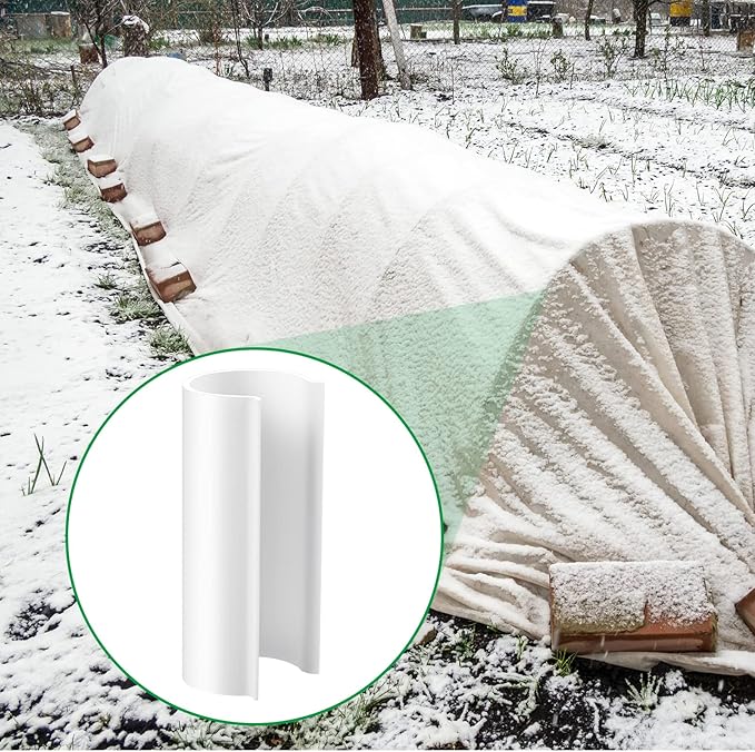 Jetec 128 Pieces PVC Pipe Clips Covers 2.4 Inches Long Greenhouse Clamps for Netting for Greenhouses Garden Shelters Bird Protection(For 1 Inch PVC PipeWhite)