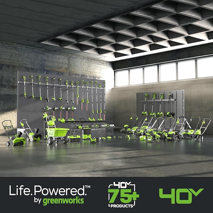 Greenworks 40V (100 MPH / 350 CFM) Cordless Axial Leaf Blower 2.0Ah Battery and Charger Included