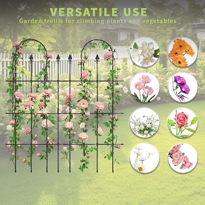 Garden for Climbing Plants - Trellis for Climbing Plants Outdoor for Vines Plant Fresh Flower Vegetable Support Plant Trellis Outdoor:82.5*55(2 Pack)