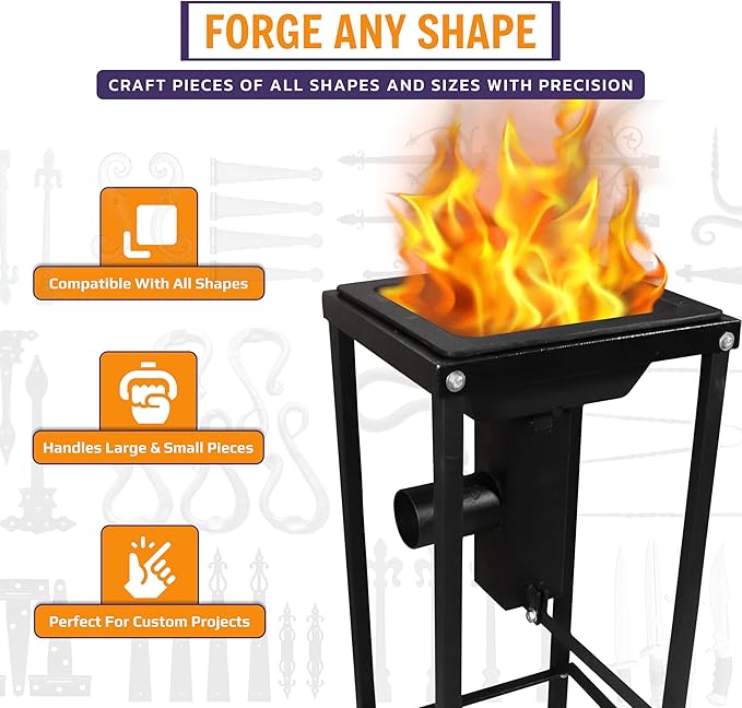 SIMOND STORE HYTECH Products Blacksmithing Coal Forge/Firepot with Stand 10 X 12