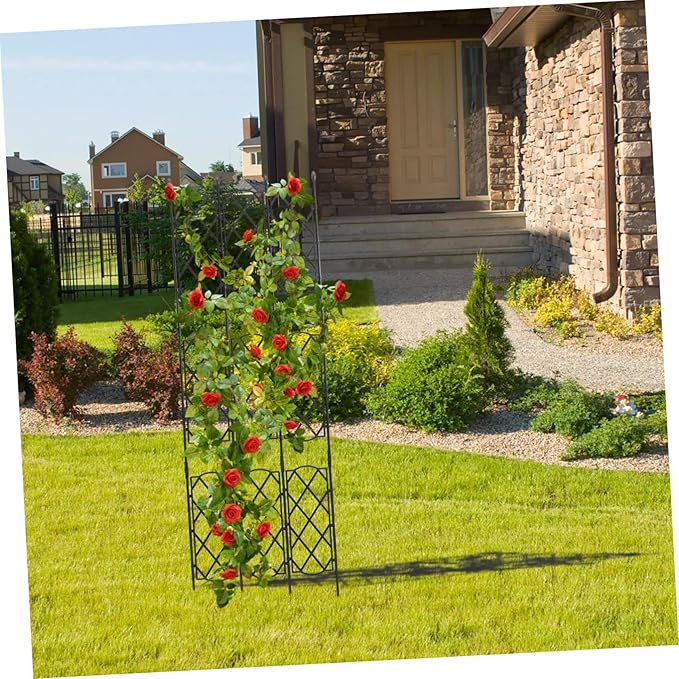 Outdoor Garden Trellis for Tomatoes Cages Chain Trellis Plant Climbing Rack Metal Plant Vine Support Stake