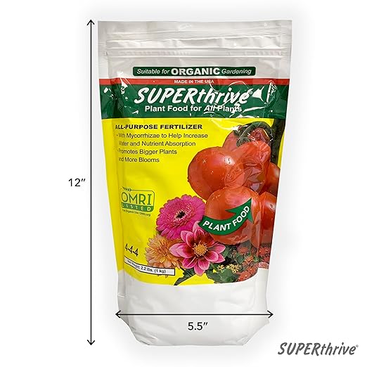 SUPERthrive Organic 4-4-4 All-Purpose Fertilizer Solid Granular and Ferry-Morse English Cottage Perennial Garden Seed Variety Pack