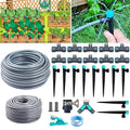 32FT Drip Irrigation System with Quick-Connect Automatic Garden Watering System with 1/4 &amp 1/2 Tubing with Y-Type Water Dsitributor Potted Plants DIY