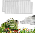 6 PCS 2' x 6' x 0.24'' Polycarbonate Greenhouse Panels Twin-Wall Polycarbonate Panels Impact Resistance Clear Sheets Greenhouse Panels UV Protection Waterproof for Garden and Greenhouse