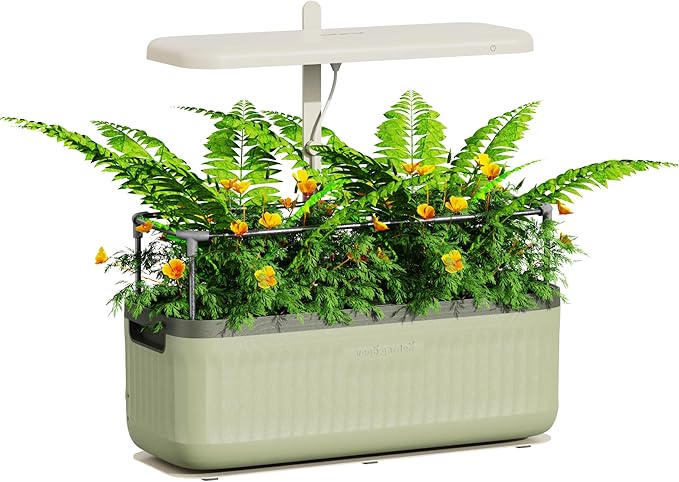 Vego garden Starter Grow Lights Stand for Indoor Plants Full-Spectrum White Light LED Grow Light with Customized Adjustable Height for Microgreens