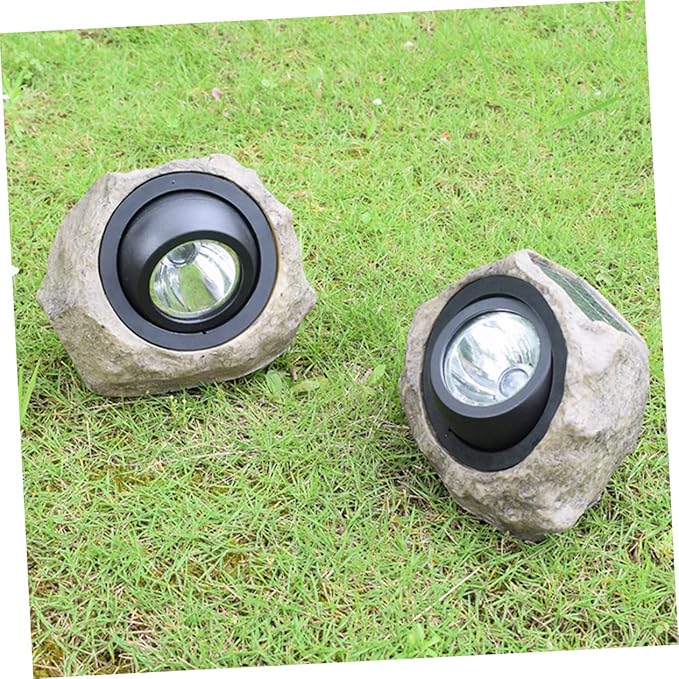 1Pc Solar Decorative Lamp Warm Light Garden Lawn Spotlight Imitated for Outdoor Decor Durable Material for