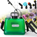 Battery Powered Sprayer 2 Gallon Electric Sprayer with 4 Mist Nozzles USB Rechargeable Handle 32in telescopic Wand Garden Sprayer with Adjustable Shoulder Strap for Lawn Garden Cleaning