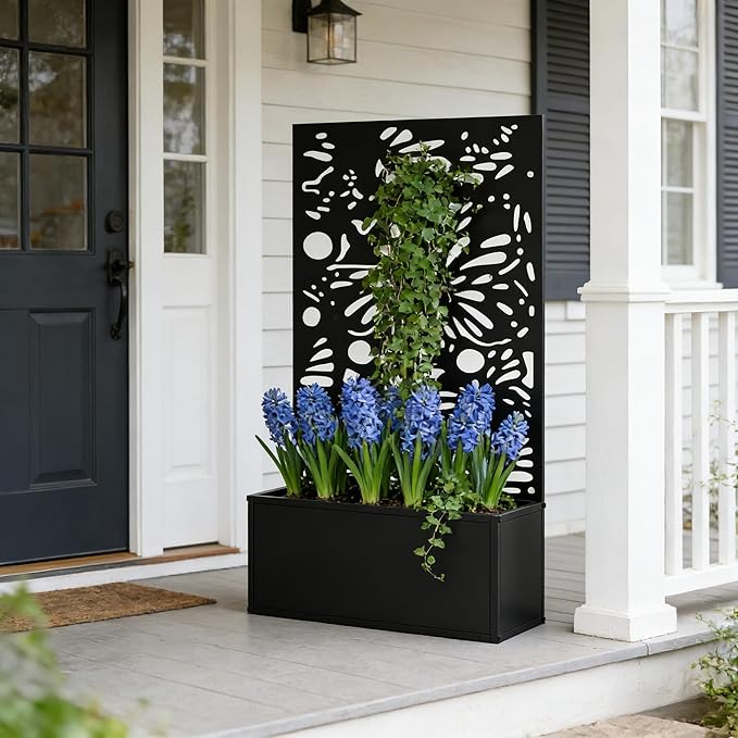 Space-Saving Planter System Versatile for Floor or Wall – The Stylish Answer for Balcony Herb Gardens &amp Apartment Jungles No Drilling Needed for Freestanding Use