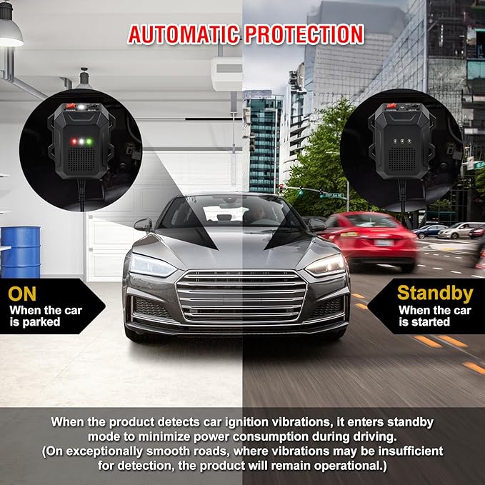 Ultrasonic Rodent Repellent for Car Engines 12V 24V Wired Ultrasonic Mouse and Rat Deterrent with LED Strobe Lights and Remote Control – Under Hood Animal Repeller for Cars Trucks RVs Vehicles