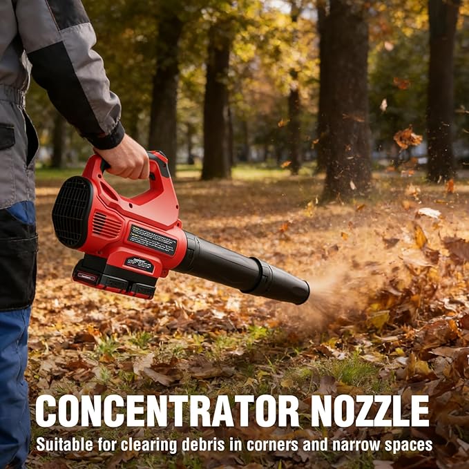 PowerSmart 40V Battery Leaf Blower Cordlesswith 2X 2.0Ah Batteries and Fast ChargersTurbo ModeHigh Powerfor Lawn CarePatio CleaningBlowing Fallen LeavesSnow and Dust etc.(DB2201B)