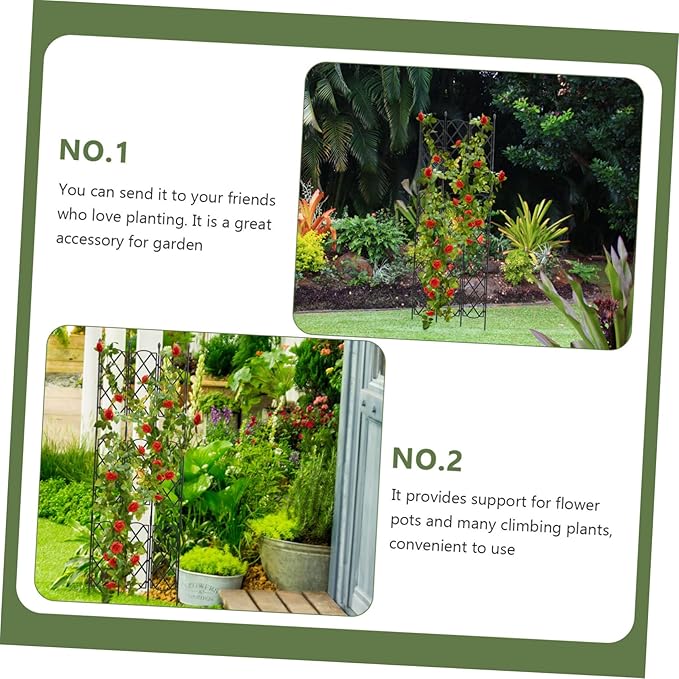 Metal Garden Trellis Plant Support Stake for Outdoor Climbing Steel Vine Metal Support Garden Flower Stand