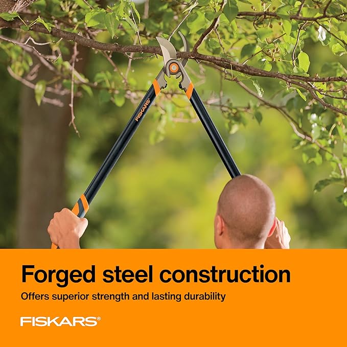 Fiskars Forged Lopper Heavy-Duty Branch Cutter Gardening Tool with Replaceable Blade 30 Black/Orange