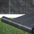 Weed Barrier Suppressant Fabric Weed Control Membrane - UV Stabilised Black Heavy Duty Weed Control Fabric 90gsm Landscape Ground Cover Membrane(0.4mx70m/1.3ftx230ft)