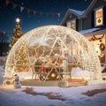 VEVOR Garden Dome Tent 15 x 9.5 ft Clear Bubble Tent House for 12-14 Person Waterproof PVC Geodesic Dome Greenhouse with Ventilated Window Outdoor Igloo Tents for Patio Backyard Party Camping