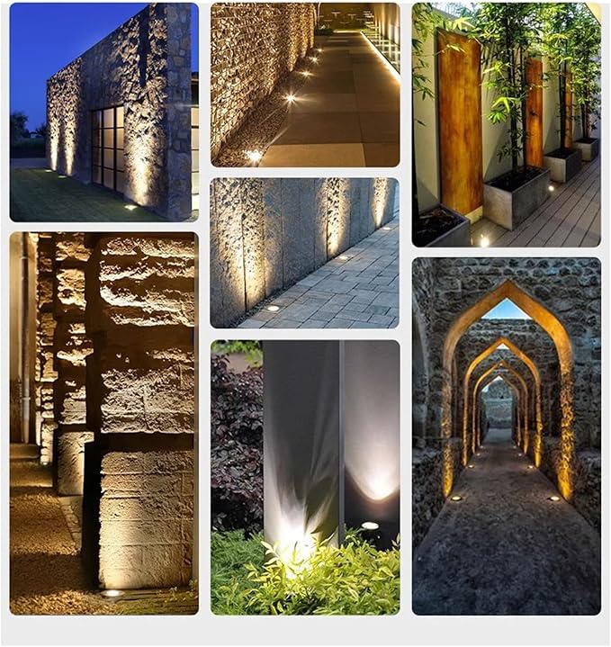 LED Underground Light Outdoor Ground Light IP66 Waterproof AC85-265V Buried Lights for Garden Sidewalk Stair Pathway Walkway Yard Landscape Lighting