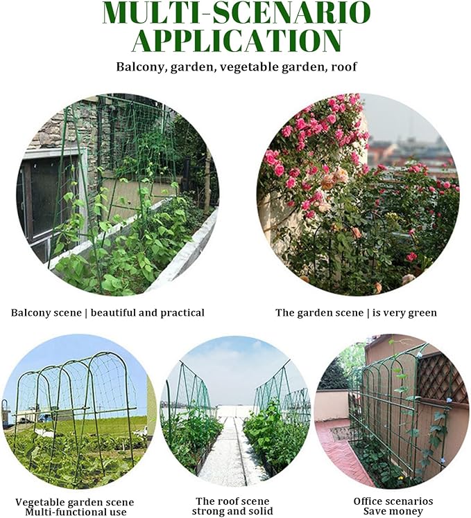 1 Set Cucumber Trellis for Raised Bed 48x48 Metal Garden Trellis Foldable A Frame Detachable Plant Support for Climbing Plants Tomato Squash Vegetable