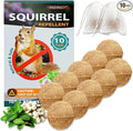 Squirrel Repellent Balls 10 Pack Natural Plant-Based Formula Long-Lasting Repel Skunk Chipmunk &amp Raccoon Mess-Free