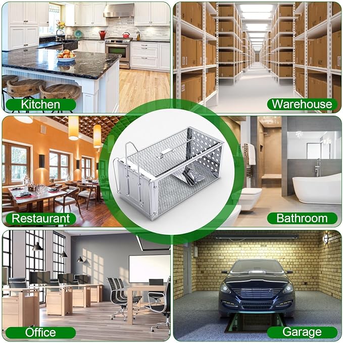 Humane Mouse Trap Live Mouse Traps Catch and ReleaseOne-Way Door Rodent Trap for Indoor &amp Outdoor UseHumane Rat Trap for Small RodentsMiceVoles &amp Squirrels