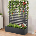 CABIHOME Steel Raised Garden Bed - Large Steel Planter Box Anti-Rust Metal Grow Box for Vegetables Patio Balcony Backyard