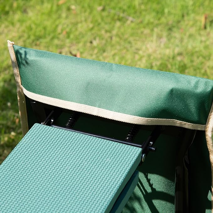 Garden Kneeler Seat Stool Bench Kneeling Pad and 1 Large Side Tool Pouch &amp Easy Folding Design for Transport &amp Storage
