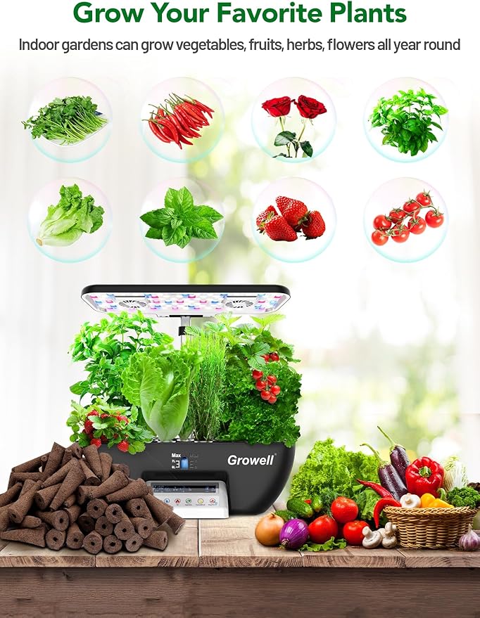 16 Pods Hydroponics Growing System Kit &amp Grow Sponges 120 Pcs