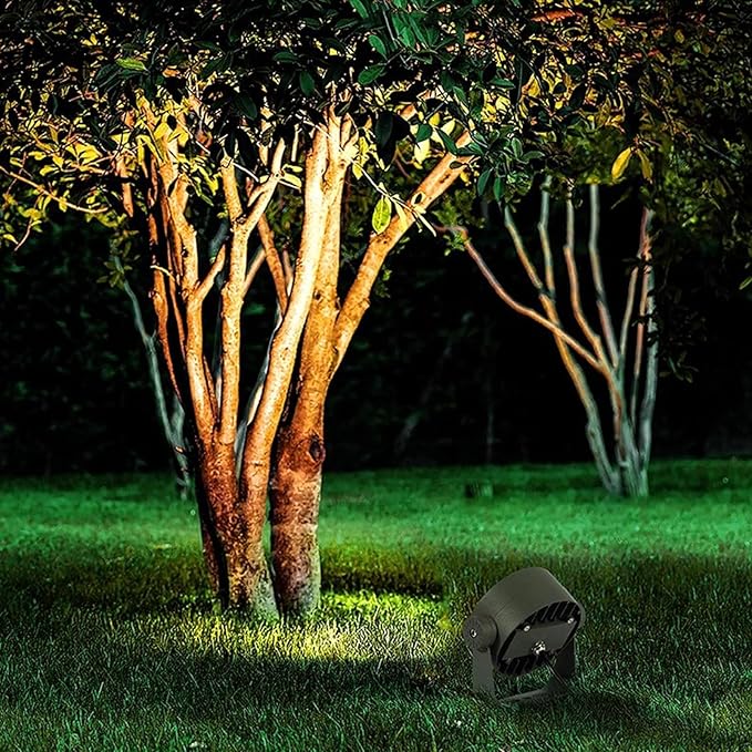 Garden LED Spotlight Die-cast Aluminum Flood Light 180° Rotating Landscape Light for Outdoor Patio Yard Pathway Tree Lawn Fence Landscape Lamp