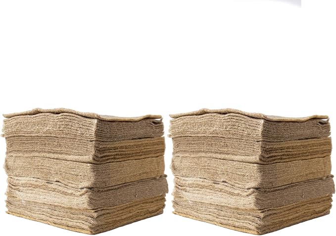 Handy Pantry Pro Micro Jute Microgreens Grow Mats 10x10 Inches for 1010 Growing Trays - Pack of 100 Pads - Hydroponic Grow Media for Micro Greens &amp Wheatgrass