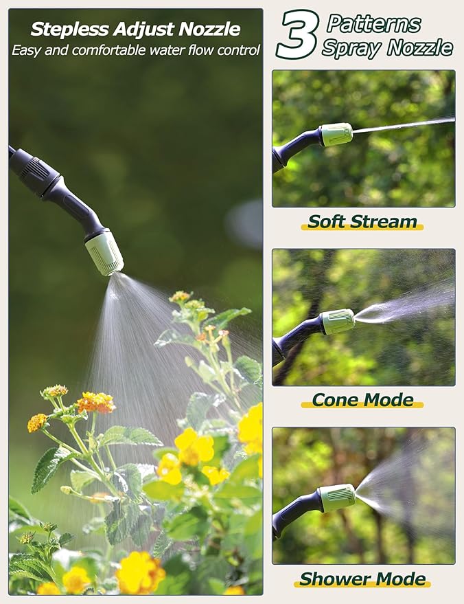 innhom Garden Sprayer Battery Powered Sprayer Electric Sprayers in Lawn and Garden with Adjustable Nozzle 1.35 Gallon/5 L
