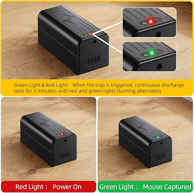 2026 Rat Trap Electric Mice Trap Electronic Mouse Traps Zapper with Powerful Voltage Reusable &amp No-Touch Mouse Trap Electric Shock Rodent Trap for Home AtticGarageKitchenWarehouse Indoor