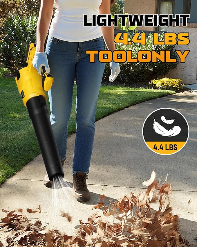Cordless Leaf Blower Compatible with Dewalt 20V MAX Battery 1500W Brushless Motor 120MPH 500CFM High-Power Electric Blower Lightweight Handheld Yard Cleaning Tool for Lawn Garden &amp Patio