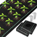 UNIFAMILY 2pcs Landscape Fabric Heavy Duty Total 3 x 60 Feet Woven Barrier Fabric with Planting Holes Garden Ground Cover Fabric Garden Sheets Planting Fabric Gardening Fabric with Precut Holes