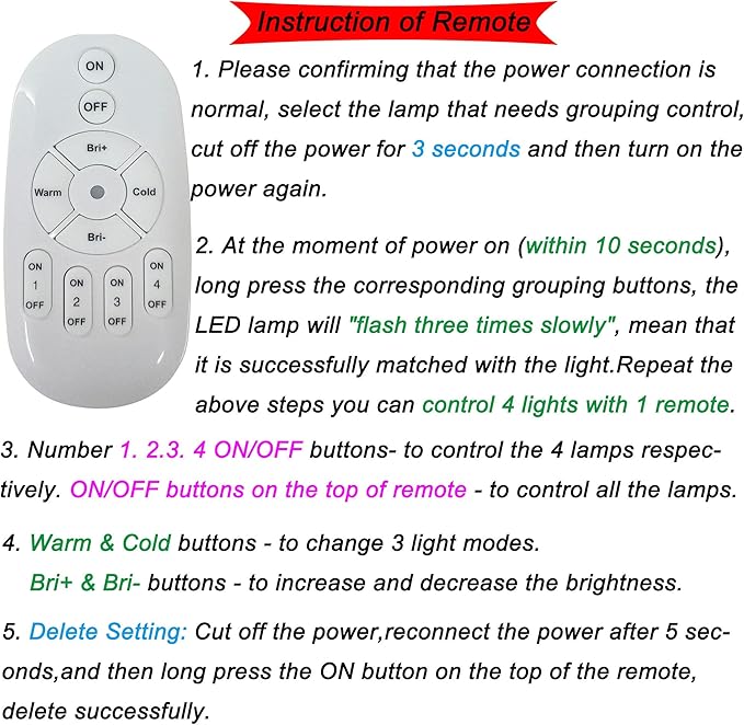 Kiven Remote Control Spotlight Color Changing &amp Stepless Dimming Light IP65 Waterproof 8W LED Landscape Light Mini Decorative Spotlight with Plug-in Cord for Indoor Outdoor Plant LED Lawn Light