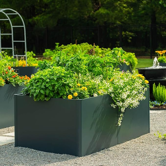 Vego garden Soil-Saving Intermediate Floor 32 Tall Modern Garden Bed Kits 21 x 42