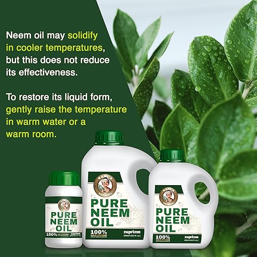 Nani's Pure Neem Oil for Plants Concentrate - Dilute for Use as Organic Neem Oil Spray for Plants Outdoor &amp Indoor Use - 100% Cold Pressed - Horticultural Enhanced Plant Health &amp Shine Need (