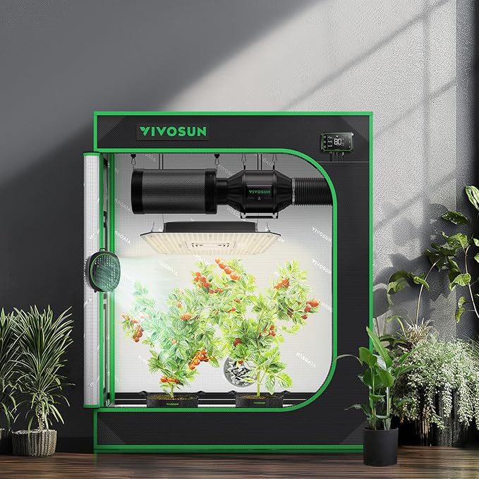 VIVOSUN S3018 30x18x36 Grow Tent High Reflective Mylar with Observation Window and Floor Tray 3D Printer Enclosure with Ventilation