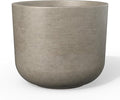 Kante Round Concrete Planter 9 Inch Dia Classic Style Large Plant Pot with Drainage Hole for Indoor &amp Outdoor Plants Ideal for Home Patio Garden Weathered Concrete