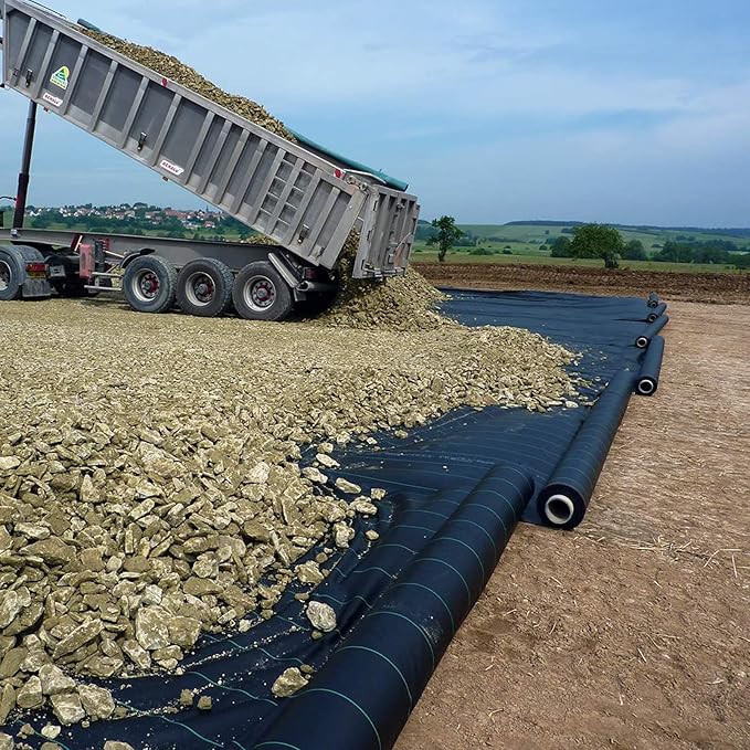 Driveway Fabric 6.5x300 ft - Commercial Weed Barrier Heavy Duty 3.5OZ Landscape Fabric for Road French Drain Erosion Control Construction Projects