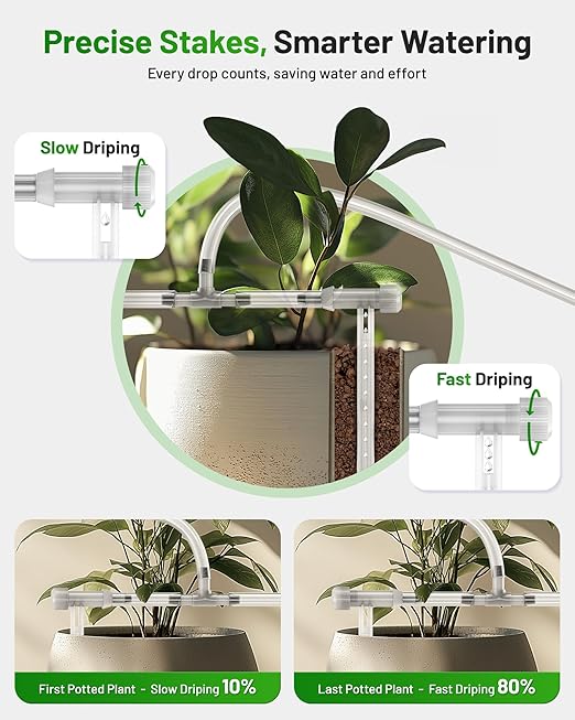 [All-New 2027] 2 Zone Automatic Plant Waterer for Indoor Unistyle Plant Watering Devices for Potted Plants Drip Irrigation System with Programmable