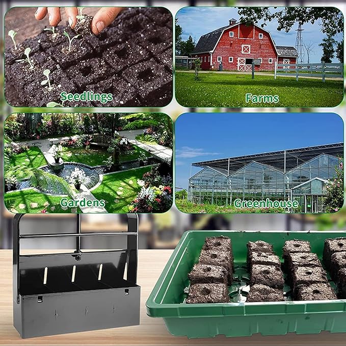 4 Cell Upgraded Soil Block Maker With Comfortable Handle Handheld Soil Blocking Tool For Seed Starting Gardening Soil Blocking Tool